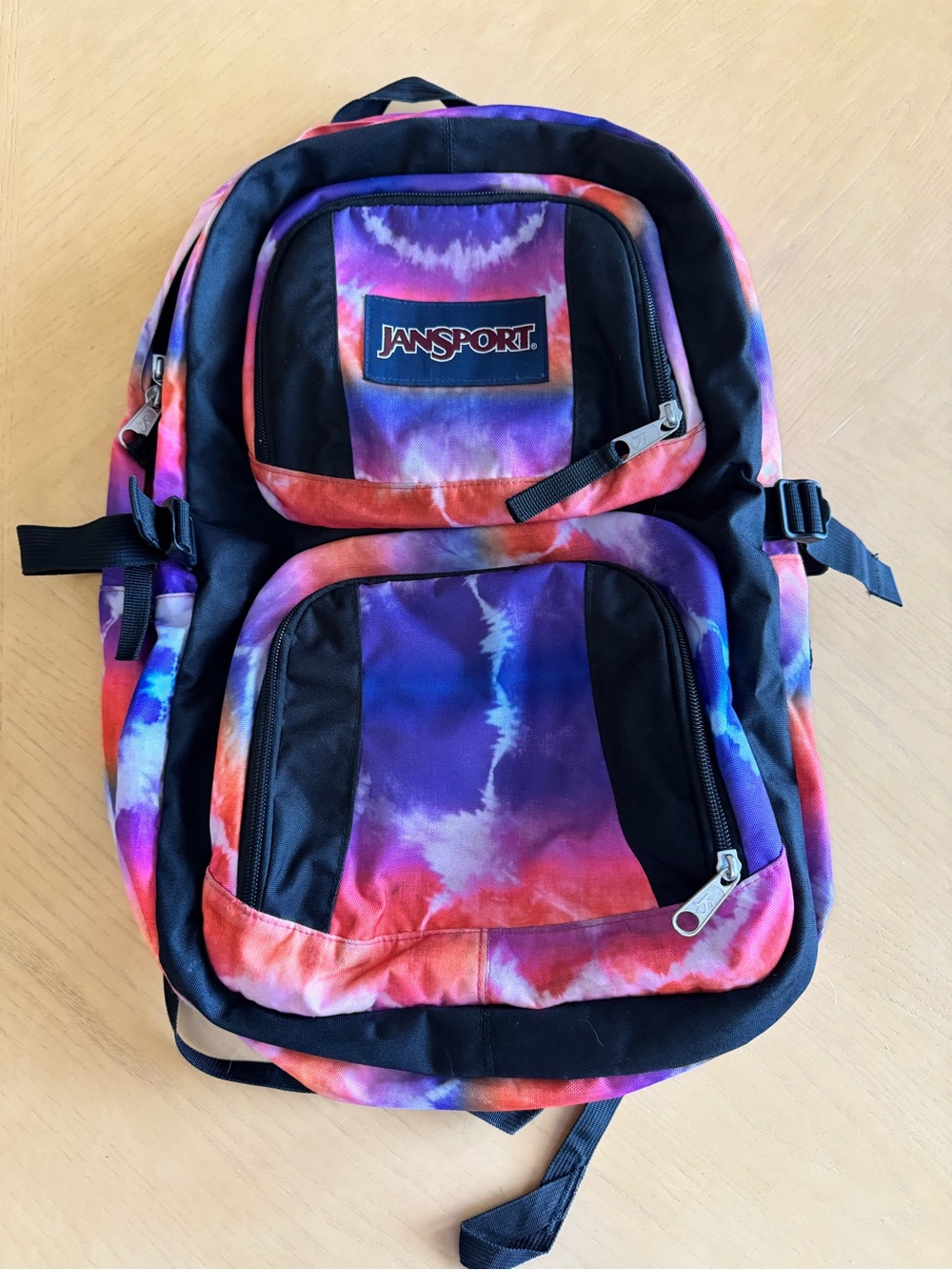 JanSport Tie-Dye Purple & Pink Backpack